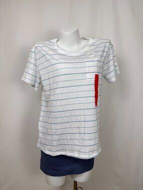 🔥4 for $20🔥 George Women Striped Loose Fit Pocket Tee S M L XL XXL